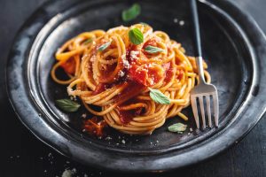 Menu - spaghetti 3 Spaghetti Aglio e Olio con Gamberi